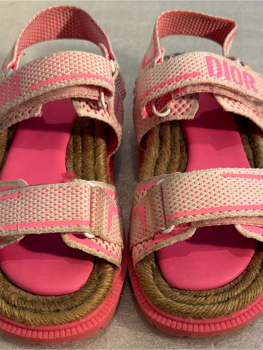 Dior Pink Rope-Trim Sport Sandals - Picture 7 of 7